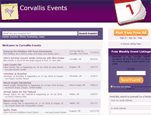 Tablet Screenshot of corvallisevents.com